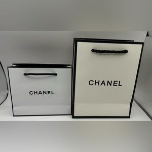 Chanel Gift Bag Bundle Micro & Rectangle Sizes Authentic Coco Gift Giving Iconic